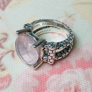 Michael Dawkins Brand 925 Pink Stone Ring